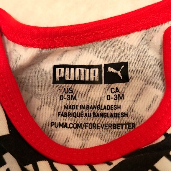Two Puma short sleeved onesies/bodysuits - Picture 2 of 5